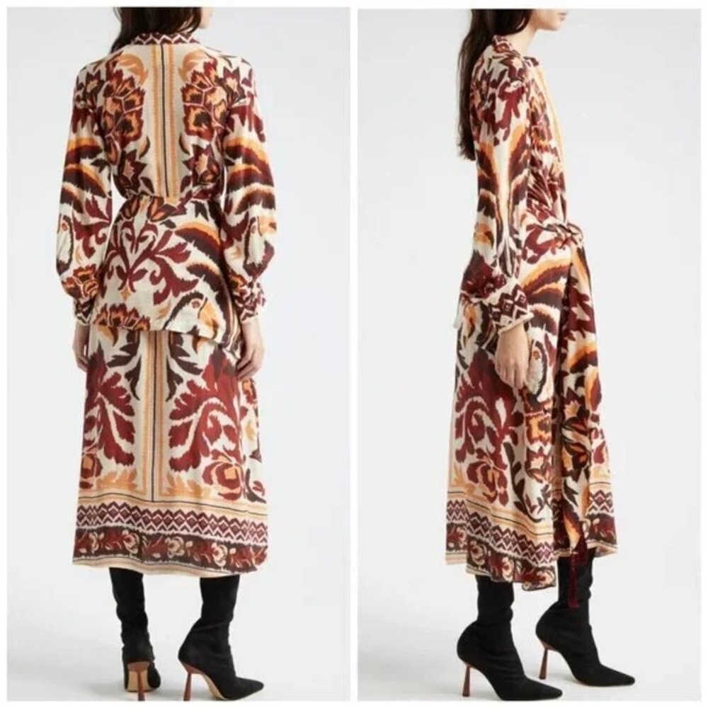 FARM RIO Cream Toucans Scarf Maxi Dress, size Small, BRAND NEW WITH TAG. $298 - Picture 8 of 17